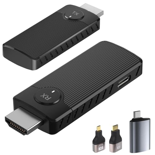 OBEST HDMI Inalámbrico 4K Transmisor Receptor, Salida HD 1080P, Plug Play, 50M HDMI Wireless Extender Kit para Transmitir Video Audio Game Desde una Portátil PC PS4 TV Box a un Monitor Proyector TV