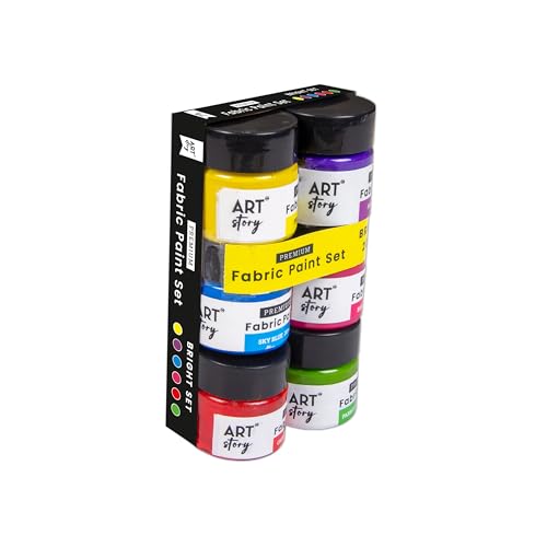 Image of Little Birdie, Fabric Paint Set Bright 6x20ml | Multi Surface Paint