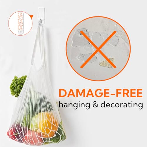 Image of hookay Upgrade Medium Refill Adhesive Strips, Damage-Free Hanging Strips for Indoor Hooks, No Tools Removable Wall Adhesive Strips for Decor, Living Spaces & Bathroom, 36 White Strips