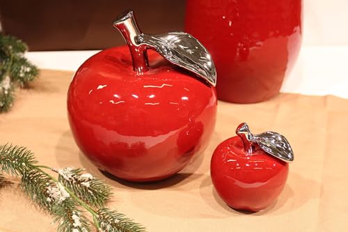 Pomme décorative rouge céramique : une note de poésie pour votre maison - 2