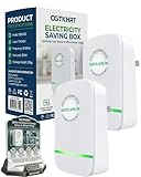 Electricity Saving Box Energy Saving Device Smart Save Plug Power Saver Voltage Optimization Surge Protection Thermoregulation Outlet Home Office Compact Plug and Play Energy Efficiency(2PCS)