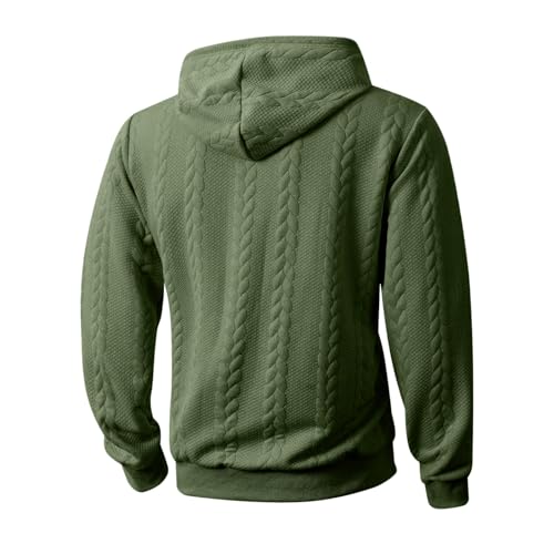 Mens Hoodies Pullover Quarter Zip Fleece Lined Hoodie Kangaroo Pocket - image 4