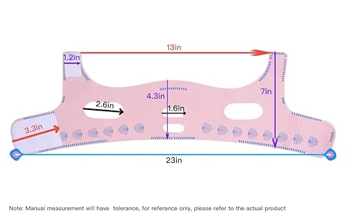 V - Alça de elevação facial - alivia a flacidez da pele, reduz o inchaço e firma a pele, alça dupla