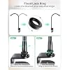 19 Flexible Gooseneck Mic Stand with Desk ClampHeavy Duty 1/4 & 3/8 Adapters,for Gaming, Live Streaming, Podcast, Conference, and Podium