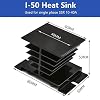 I-50 Heat Sink SSR Aluminum Dissipation for Single Phase Solid State Relay 10A-40A, Free Mounting Screws
