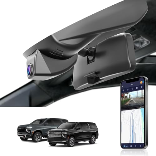 FUVYMYT Single Channel 4K Dash Cam for Chevy Suburban 2023-2026,Tahoe 2023-2026,OEM-Style,4K Image,Built-in WiFi&APP,Loop Recording,G-Sensor,Easy to Install,64GB Card