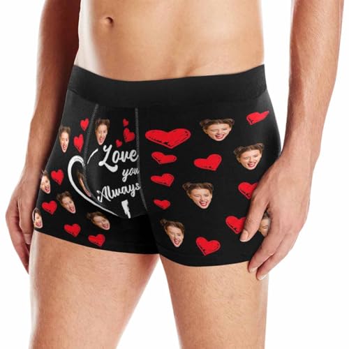 DIYKST Personalized Boxers For Men With Picture Custom Face Boxer Briefs Underwear with Photo Gifts for Husband Boyfriend4