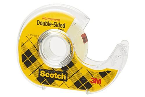 Scotch Double Sided Tape, 1/2 In X 500 In, 6 Dispensered Rolls (6137H-2Pc-Mp) #TOP7