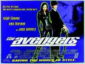 THE AVENGERS Poster (Eddie Izzard, Sean Connery, Patrick Macnee) ORIGINAL CINEMA POSTER : Amazon