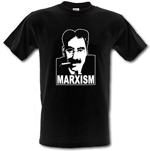 Revolutionary Tees Marxism Groucho Marx Parody Marx Brothers T-shirt en coton épais, Noir , L