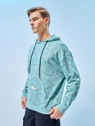 Image of Bewakoof Men's Cotton Blend Official Dc Merchandise Graphic Printed Oversized Fit Full Sleeve Terry Hoodies
