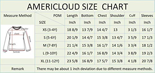 Americloud Kids Long Sleeves T-Shirt Soft Crew Neck Tee Cotton Long-Sleeved Tshirts For Boys And Girls 3-12 Years (White-Xl) #TOP5