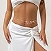 RELVEO 2PCS Silver Waist Chain Adjustable Layered Belly Chain Body Chain Jewelry for Women Sexy Bikini Beach Beaded Waist Chains