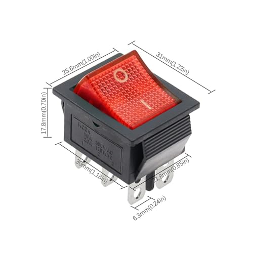 Interruptores KCD4 basculantes para arreglar fallos de encendido de 20A 7