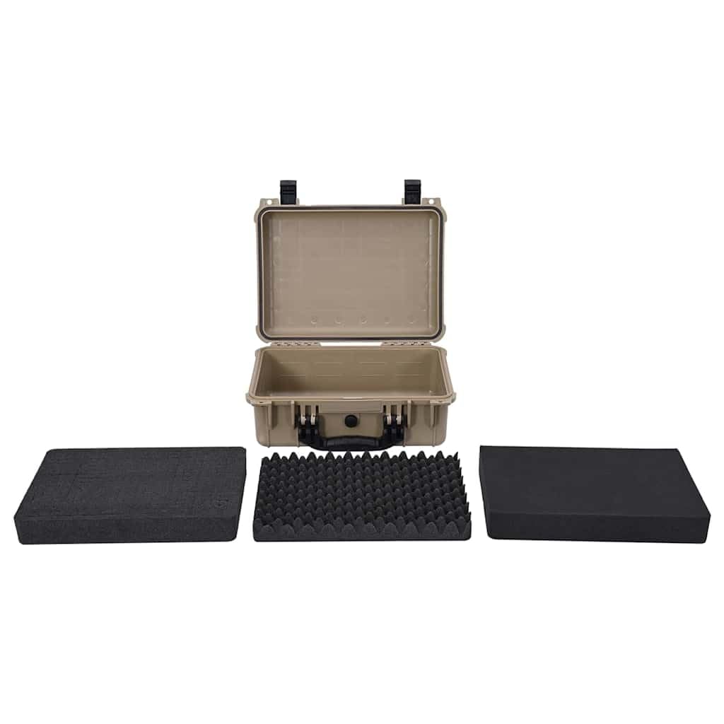 Valigetta Rigida Sabbia, 40,5 x 33 x 17,5 cm, in Polipropilene e ABS Impermeabile Antiurto, Organizer per Fotocamere e Borse Fotografiche, Viaggi, Outdoor, Protezione, Conservazione