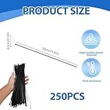 Zoom IMG-2 250 pezzi fascette di cablaggio Zoom IMG-2 250 pezzi fascette di cablaggio