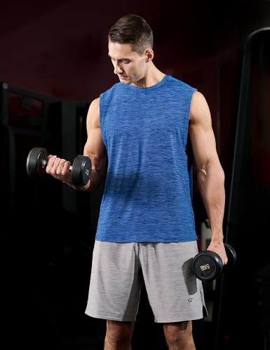 Image of EZRUN Men's Workout Sleeveless Shirts Quick Dry Muscle Swim Shirt Gym Fitness Running Beach Tank Tops