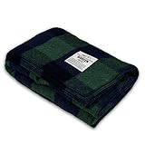 Camp Throw Blanket - 80% Recycled Wool - Buffalo...