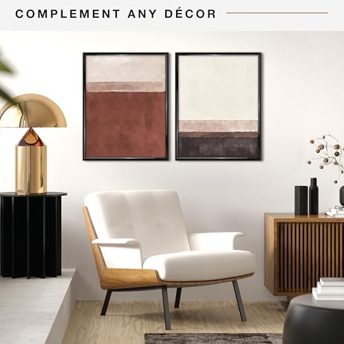MCS Trendsetter 22x28 Poster Frame Black High-Gloss, Vertical & Horizontal Wall Hanging Large Picture Frame for Photos, Posters & Art Prints (2-Pack)