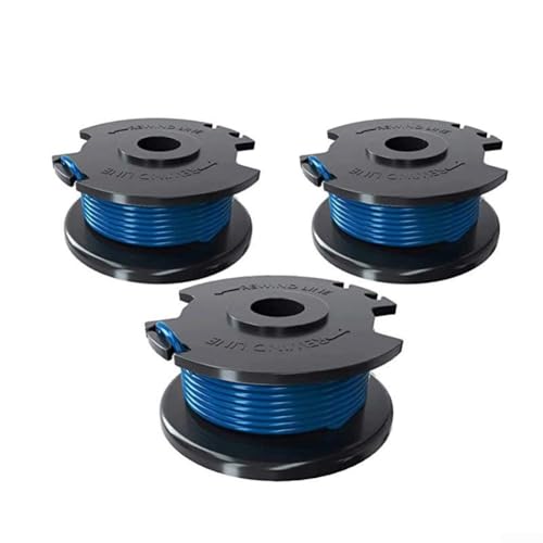 Lot de 3 bobines de rechange et ligne 065 pour débroussailleuse AC14RL3A compatible avec diverses tensions sans fil