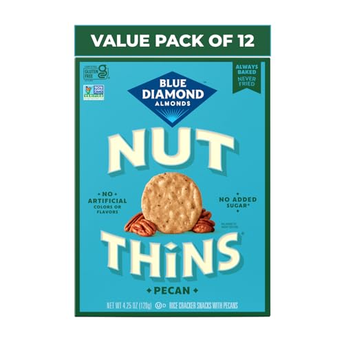 Image of Blue Diamond Almonds Pecan Nut-Thins Cracker Crisps, 4.25 Ounce (Pack of 12)