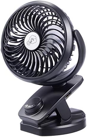 Ventilateur Portable à Clipser GOBRILLFUN 4 Pouces - Batterie USB Silencieux Camping Et Bureau