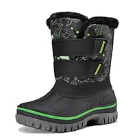 K KomForme Boys Girls Snow Boots Water-resistant Warm Faux Fur Lining Slip Resistant Winter Shoes (Toddler/Little Kid/Big Kid)