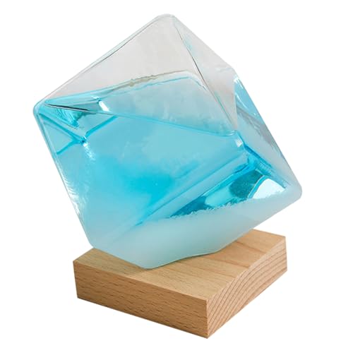 Cubo de agua azul predictor del tiempo: adorno creativo de escritorio 7