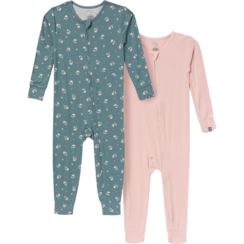 Image of Modern Moments by Gerber Baby Girls' Viscose 2-Pack Footless Tight Fitting Pajamas