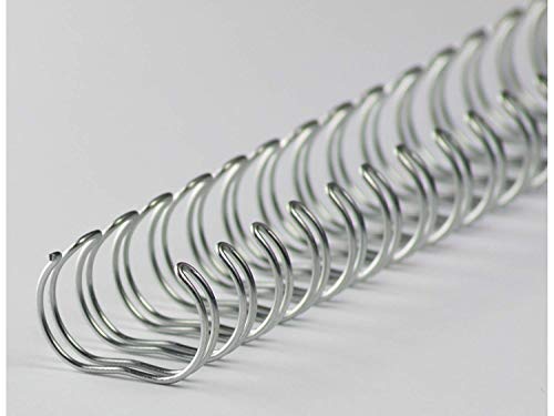 Reliure Elements 34 R & B Fil pas 3:1 avec boucles de 9,5 mm en métal argenté durable