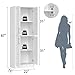 Homzbesy Pantry - Kitchen Pantry Cabinet with 4 Doors and Adjustable Shelves, Tall White Cabinet Freestanding Storage Cupboard for Dining Room Living Room, Laundry, Bathroom