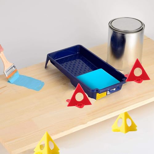 LONGHAO 20 pcs Maler Pyramidenständer Mini Kegel Malständer Pyramiden Stands Farbständer für Leinwände Maler Perforiert Dreieckig Fußständer Pyramidenständer für Maler,für Schrank Türerhöhungen (20)