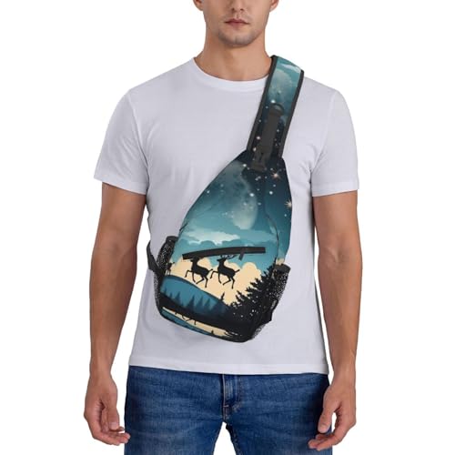 Bolso cruzado de pecho para hombre tipo bandolera negro miniatura 7