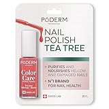 PODERM Nail Polish – Enriched with Tea Tree & Biotin – Improves Nail Appearance – Vegan Formula – For Hands & Feet – Swiss Made (Coral Pink)