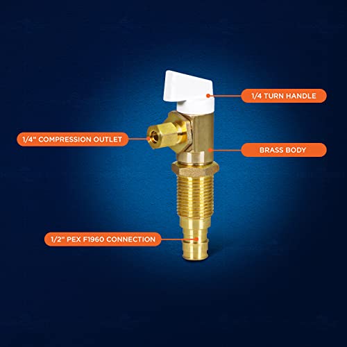 Highcraft 545G Icemaker Replacement Valve 1/2’’ PEX A Inlet x 1/4’’ Compression Outlet Brass by HIGHCRAFT - Used condition - Image 6