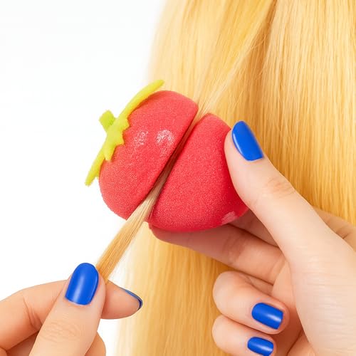 24 Stück Lockenwickler Kurze Haare, Erdbeer Lockenwickler Für Heatless Curls Kurze Haare, Kleine Für Salon-Level Locken Ohne Hitze, Ideal Für Reisen Und Nächtliches Styling