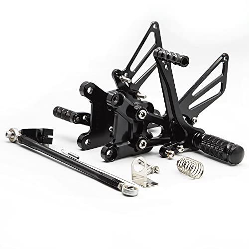 Cnc Cbr600F F4I 01-04 Motorcycle Adjustable Rearsets Foot Pegs Rear Set Footpeg Brake Shift Pedal Compatible With Cbr600F F4I 2001 2002 2003 2004 Black #TOP4