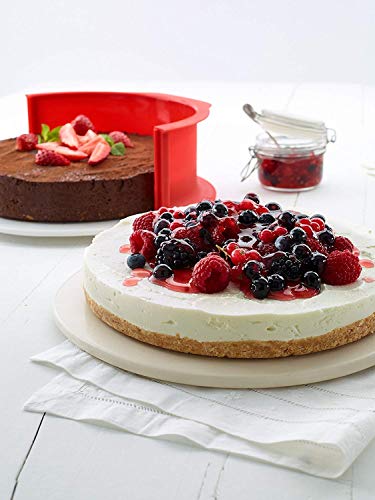 image for Teeo Silicone Springform Non-Stick Baking Pan, Removable Ring & Temper