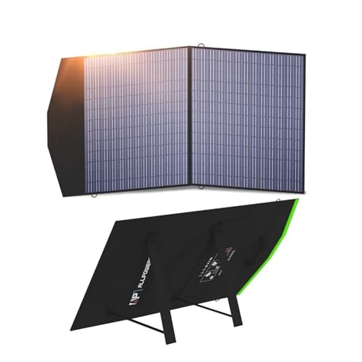 ALLPOWERS Panneau solaire pliable 100 W, kit de panneau solaire portable, chargeur solaire pliable pour station d'alimentation portable, générateur solaire, camping, ordinateurs portables, extérieur