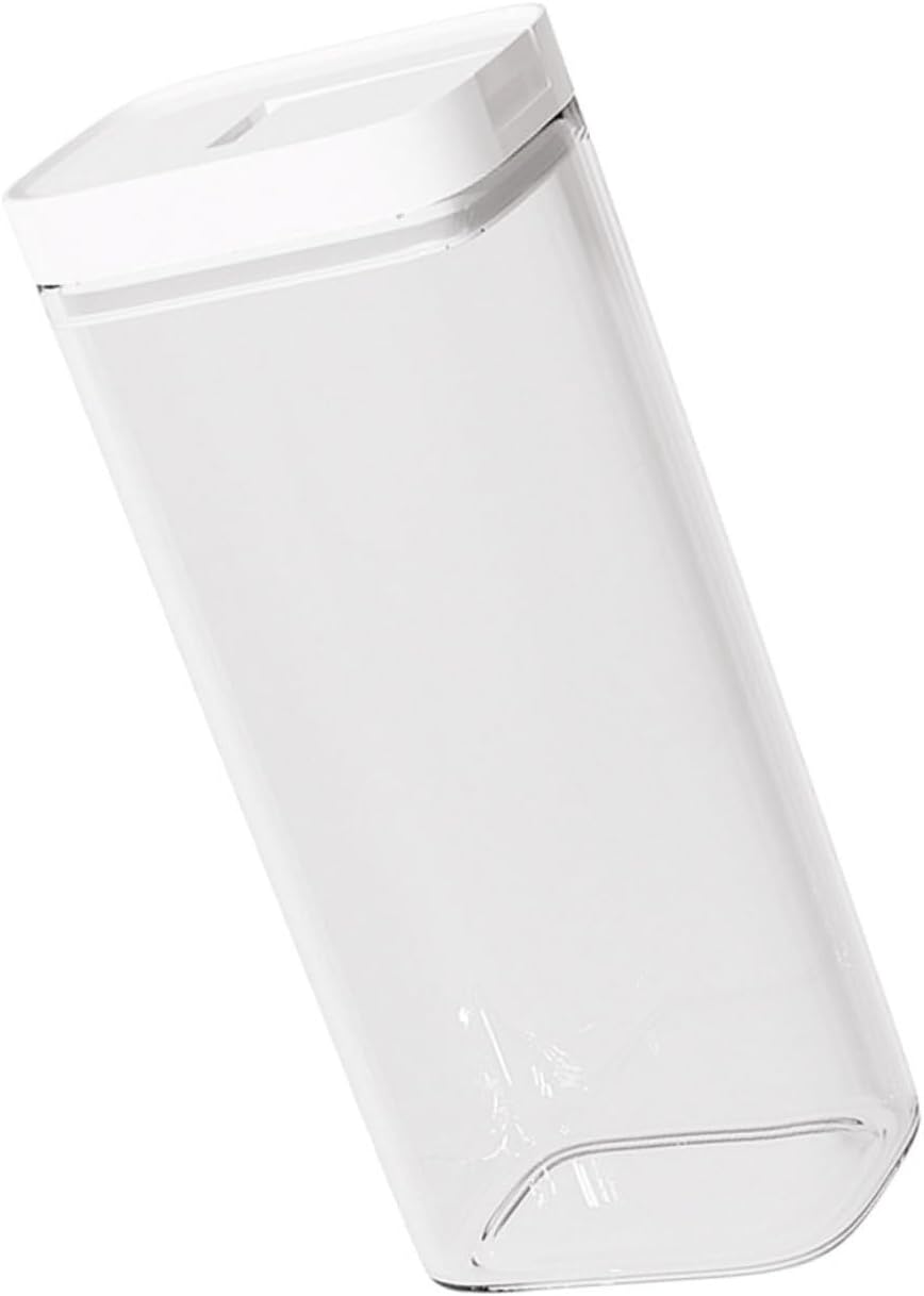 Airtight Pasta Container 1800ml Large Noodle Storage Canister with White Lid Reusable Spaghetti Keeper for Kitchen Pantry Organization