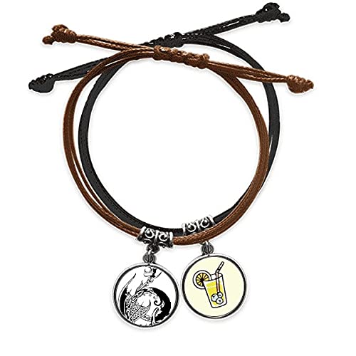 Bracelet dragon chinois traditionnel en cuir et corde tressée main