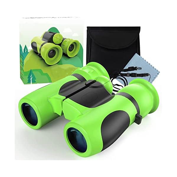 Fernglas für Kinder, Stoßfest, Leistungsstarkes Fernglas, Vergrößerung, 8 x 21, Leicht, Kompaktes Teleskop Geschenk…