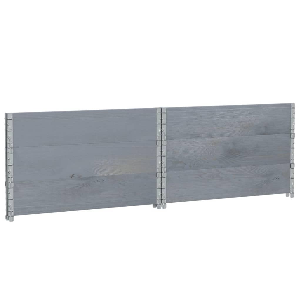 Paretali per Pallet 3pz Grigi 100x100cm Legno Massello di Pino, Commercio e Industria,Movimentazione di Materiali,Pianali di carico e Pallet, 28.6kg-3295376