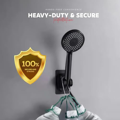Image of Amazon Basics Shower Head Holder for Bathroom | Health Faucet Holder for Toilet|Adjustable Without Drill Jet Spray Holder (Pack of 1)