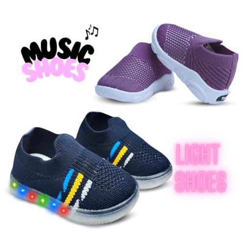 Image of Kids Trending Slip-On Shoes Combo, Pack of 2 (Light Shoe + Musical Shoe)
