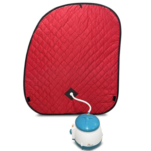 Image of Kawachi Portable Steam Sauna Bath Panchkarma Swedan Machine for Health, Weight Loss, and Beauty Spa at Home with Foldable Design and Herbal Steam Therapy (i76-Red-3Layer)