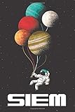  Siem: Astronaut Name Outer Space Astronauts Siem, Lined Journal Notebook, 100 Pages, 6x9, Soft Cover, Matte Finish, Back To School, Preschool, Kindergarten, Kids Gifts