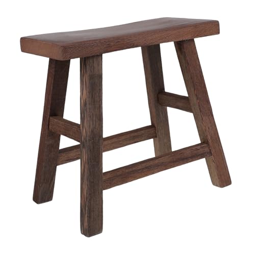 HEMOTON Solid Wood Step Stool Bench Footstool for Boys and Girls Wooden Foot Rest Small Kitchen Stool