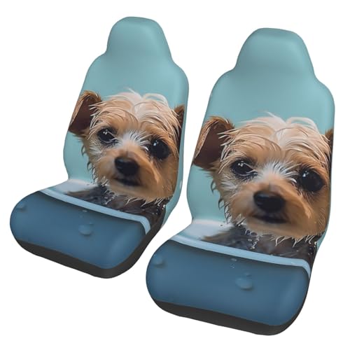 Housses de siège voiture imperméables anti-taches lavables motif chien amusant