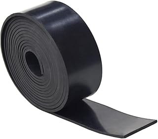 DOBTIM Neoprene Rubber Strips 1/8 (.125)" Thick X 2" Wide X 10'Long, Solid Rubber Rolls Use for Gaskets DIY Material, Supports, Leveling, Sealing, Bumpers, Protection, Abrasion, Flooring, Black